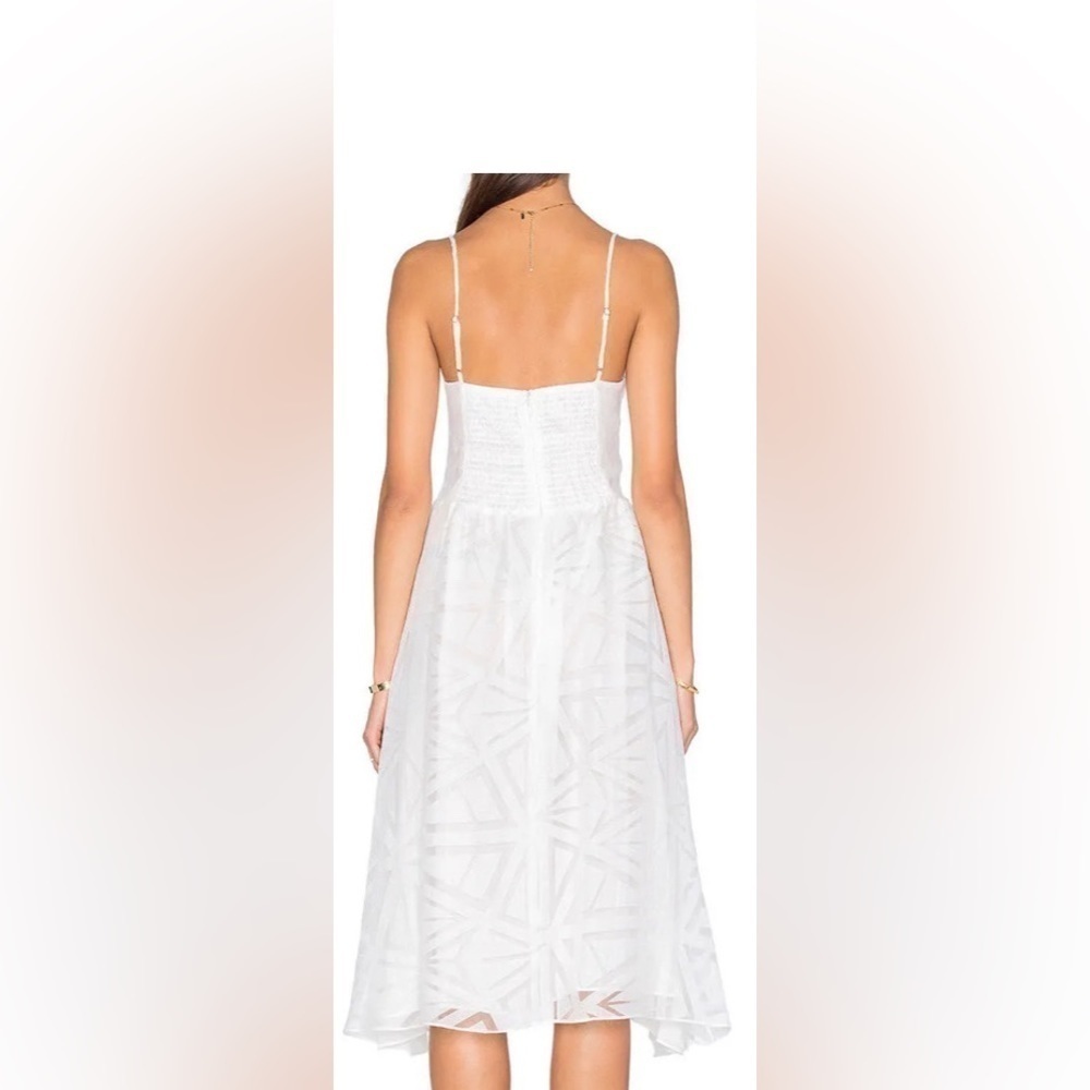 Nwt Parker White Cotton Blend Midi Dress — image 6 of 8
